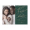 Romantic Green Calligraphy Photo Save the Date