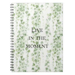 Romantic Green Ivy Leaves Notebook
