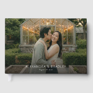 Romantic Green Warm Photo Guest Book