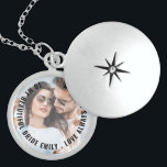 Romantic Groom to Bride Photo Keepsake Locket Necklace<br><div class="desc">Romantic Groom to Bride Photo Keepsake.  A gift from the groom to his bride on their wedding day. Easily replace the sample image with your own favourite of you both  and personalise with a special message for your wife to be.</div>