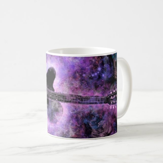 Romantic Guitar Coffee Mug (Front Right)