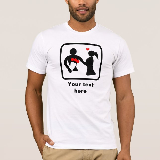 Romantic Guy Logo -- Customisable T-Shirt (Front)