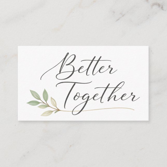 Romantic Handwritten Love Quote Design Enclosure Card (Front)