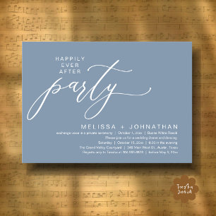 Romantic Happily Ever After Party Elopement Dinner Invitation