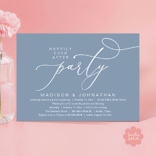 Romantic Happily Ever After Party, Wedding Dinner Invitation