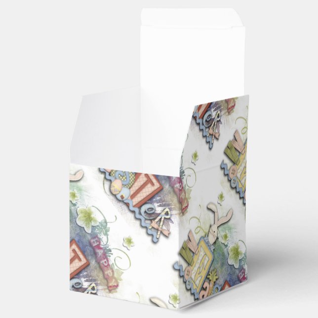 Romantic Happy Easter Bunny Greeting Favour Box (Opened)