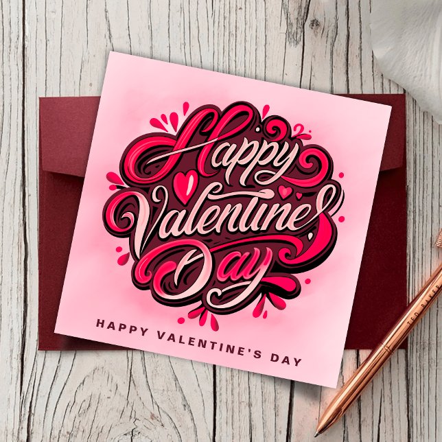 Romantic Happy Valentine's Day Custom Card (Creator Uploaded)