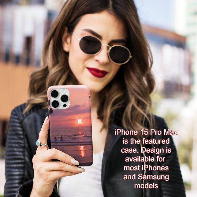 Romantic Hawaiian Sunset Ocean Beach Case-Mate iPhone Case (Hawaiian Sunset iPhone 15 Pro Max Case-Mate iPhone Case)