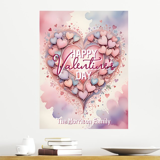 Romantic Heart and Floral Valentine's Day Poster (Creator Uploaded)