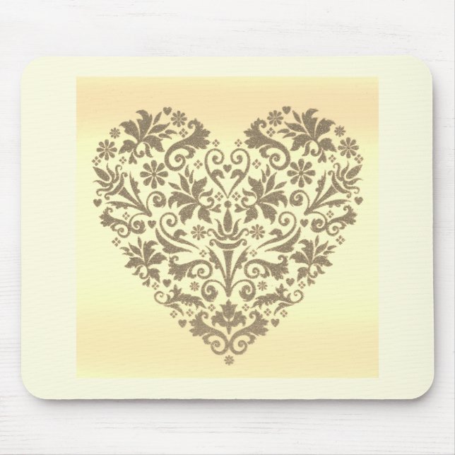 Romantic heart art design mouse pad (Front)