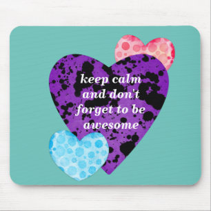 Romantic Heart Design Mouse Pad