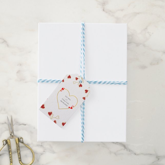 Romantic Heart Floral Gift Tags (With Twine)