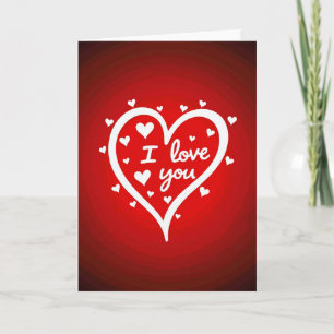 Romantic Heart I Love You Card
