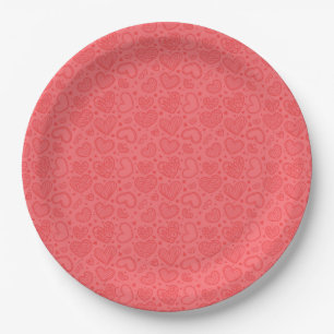 Romantic Heart Paper Plates