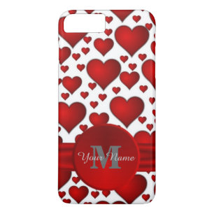 Romantic heart pattern monogrammed iPhone 8 plus/7 plus case