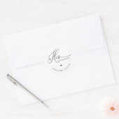 Romantic Heart Script His Favourite Wedding Favour Classic Round Sticker (Envelope)