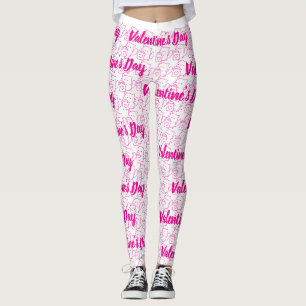 Romantic Heart Valentine’s Day Design Leggings