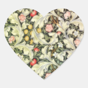 Romantic Heart Vintage Floral Sticker
