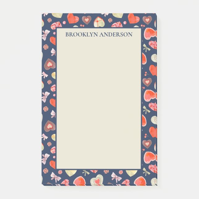 Romantic Hearts  Post-it Notes (Front)