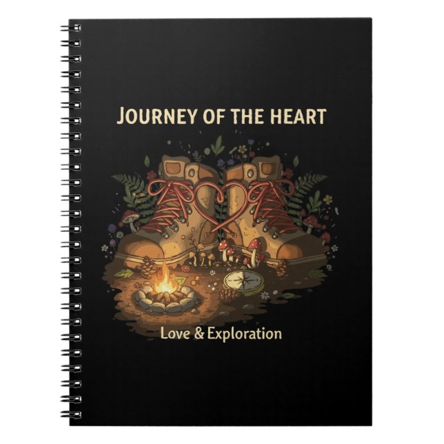 Romantic Hiking Adventure | Journey of the Heart  Notebook (Front)