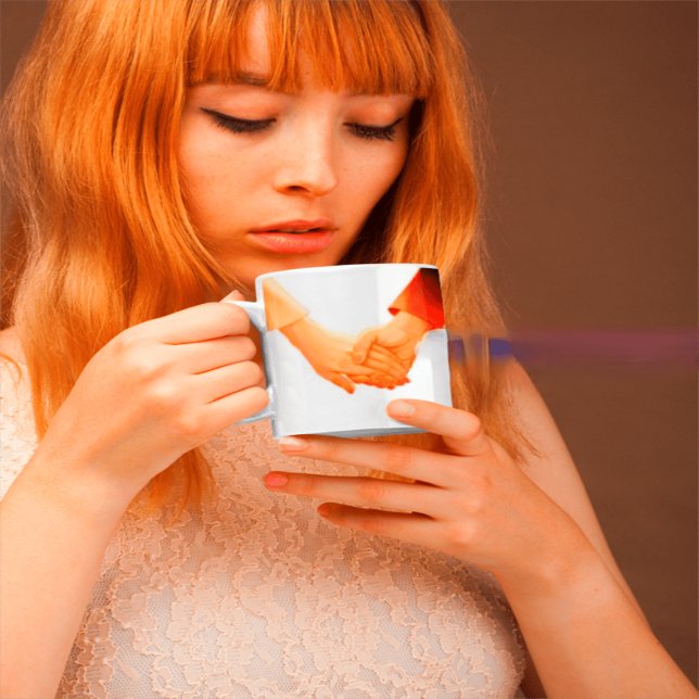 "Romantic Holding Hands Illustration Mug – Love &  (Creator Uploaded)