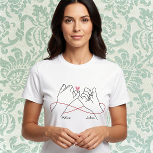 Romantic Holding Hands Matching Valentine's Couple T-Shirt