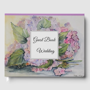 Romantic Hydrangea Guest Book