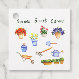 Romantic I love my fowers Minimalist Cute     Favour Tags