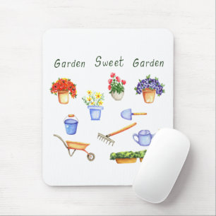 Romantic I love my fowers Minimalist Cute Mouse Pad