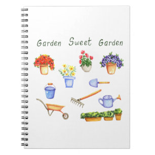 Romantic I love my fowers Minimalist Cute  Notebook