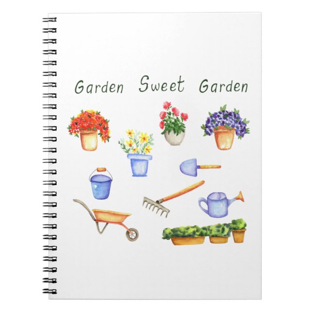 Romantic I love my fowers Minimalist Cute  Notebook (Front)