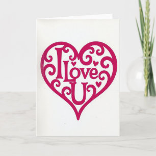 Romantic I Love U Card