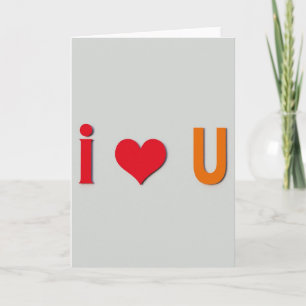 Romantic I Love U Layered Card