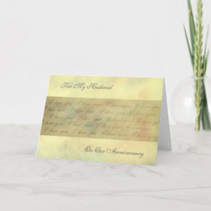 Romantic I Love You Anniversary Card