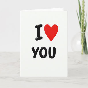 Romantic I Love You Card