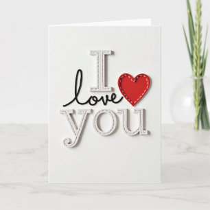 Romantic I Love You Heart Card