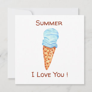 Romantic Ice Cream I Love You postcards