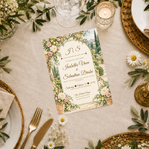 Romantic Italian Garden Wedding Invitation