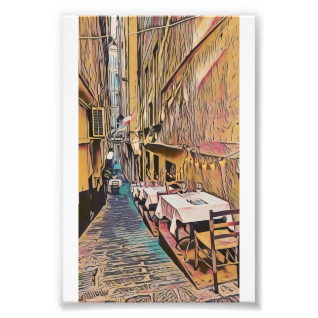romantic italian street 3 photo print (Front)