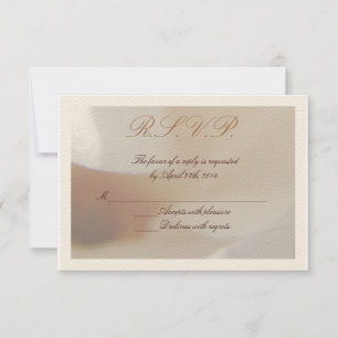 Romantic Ivory Magnolia Wedding RSVP Card
