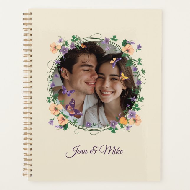 Romantic Ivy and Butterflies Planner (Front)