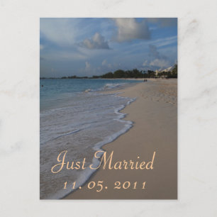 Romantic Just Married Wedding Announcement