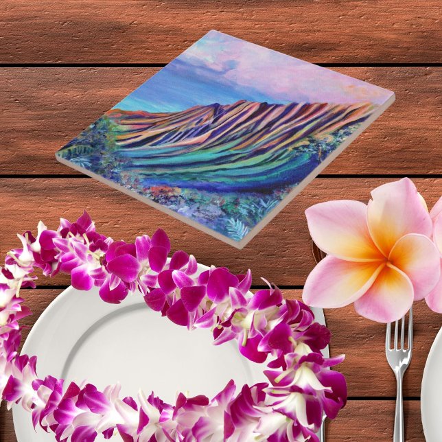 Romantic Kauai Kalalau Valley Tile (Creator Uploaded)