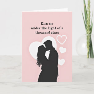 Romantic Kiss Under The Stars Card