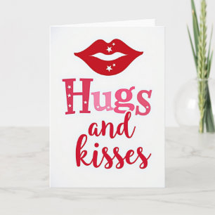 Romantic Kisses Hugs Card