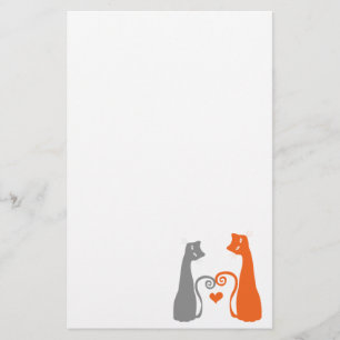 Romantic Kitty Cats Stationery