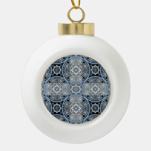 Romantic Lace: Bright Abstract Print. Ceramic Ball Christmas Ornament