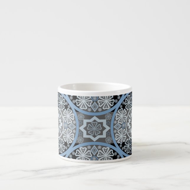 Romantic Lace: Bright Abstract Print. Espresso Cup (Front)