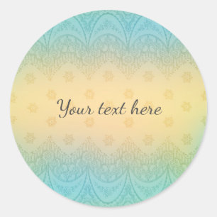 Romantic lace classic round sticker