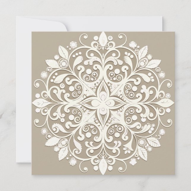 Romantic Lace Save The Date (Front)